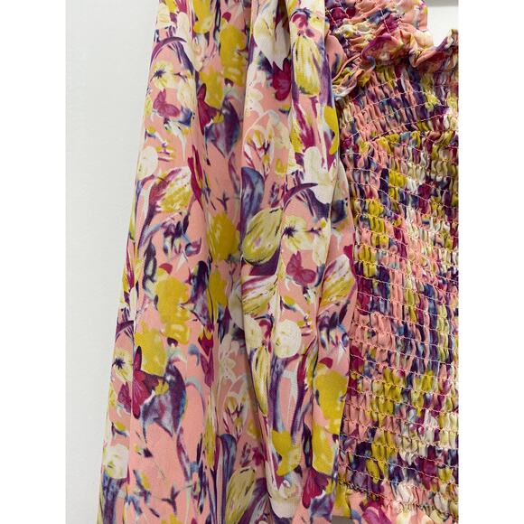 18 Centimeters Floral Ruched Long Sleeve Top - Picture 2 of 5